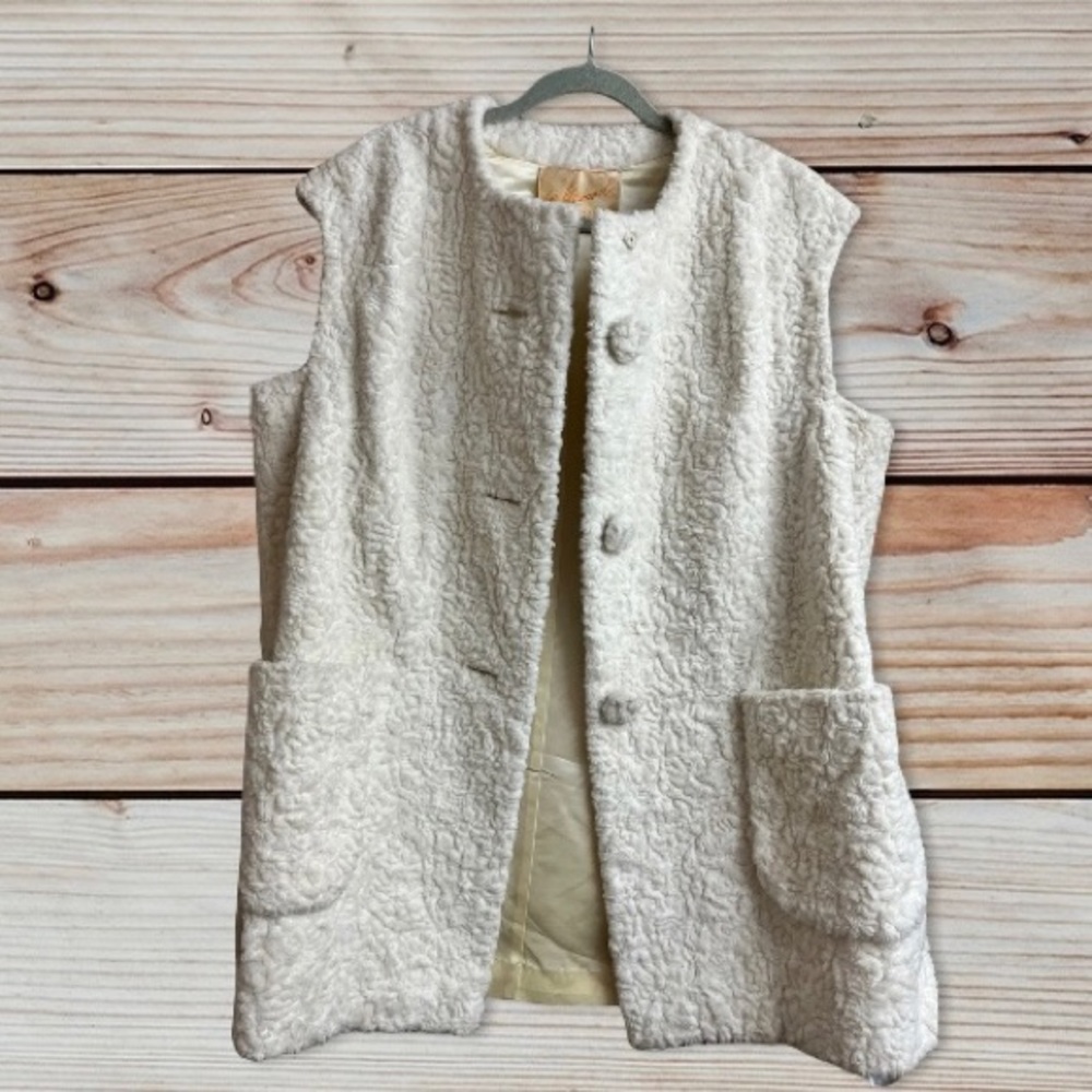Fabulous Vintage Fashion Designer Dan Millstein for B. Altman White Vest